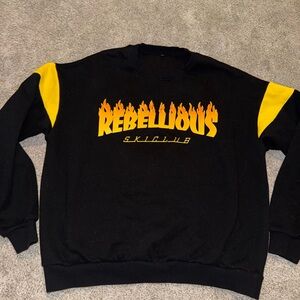 Raw & Rebellious Ski Club Black and Yellow Sweater